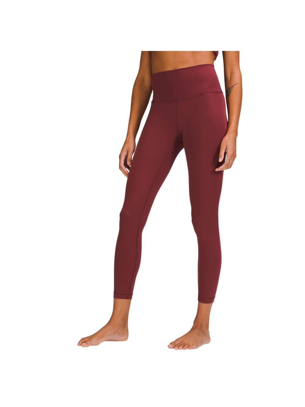 Lululemon Sleek Burgundy Wunder Under High-Rise Tight 25" Pants Size 6